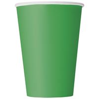 Emerald Green Solid Paper Cups – 12oz – 10ct