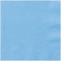 Powder Blue Solid Beverage Napkins  20ct