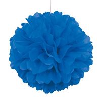 Royal Blue Solid 16 Hanging Tissue Pom Pom"