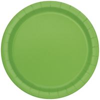 Lime Green Solid Round 9 Dinner Plates  8ct"