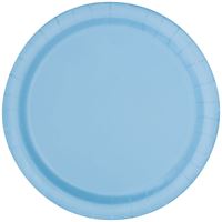 Powder Blue Solid Round 9 Dinner Plates  8ct"