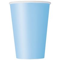 Powder Blue Solid 12oz Paper Cups  10ct