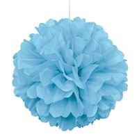 Powder Blue Solid 16 Hanging Tissue Pom Pom"