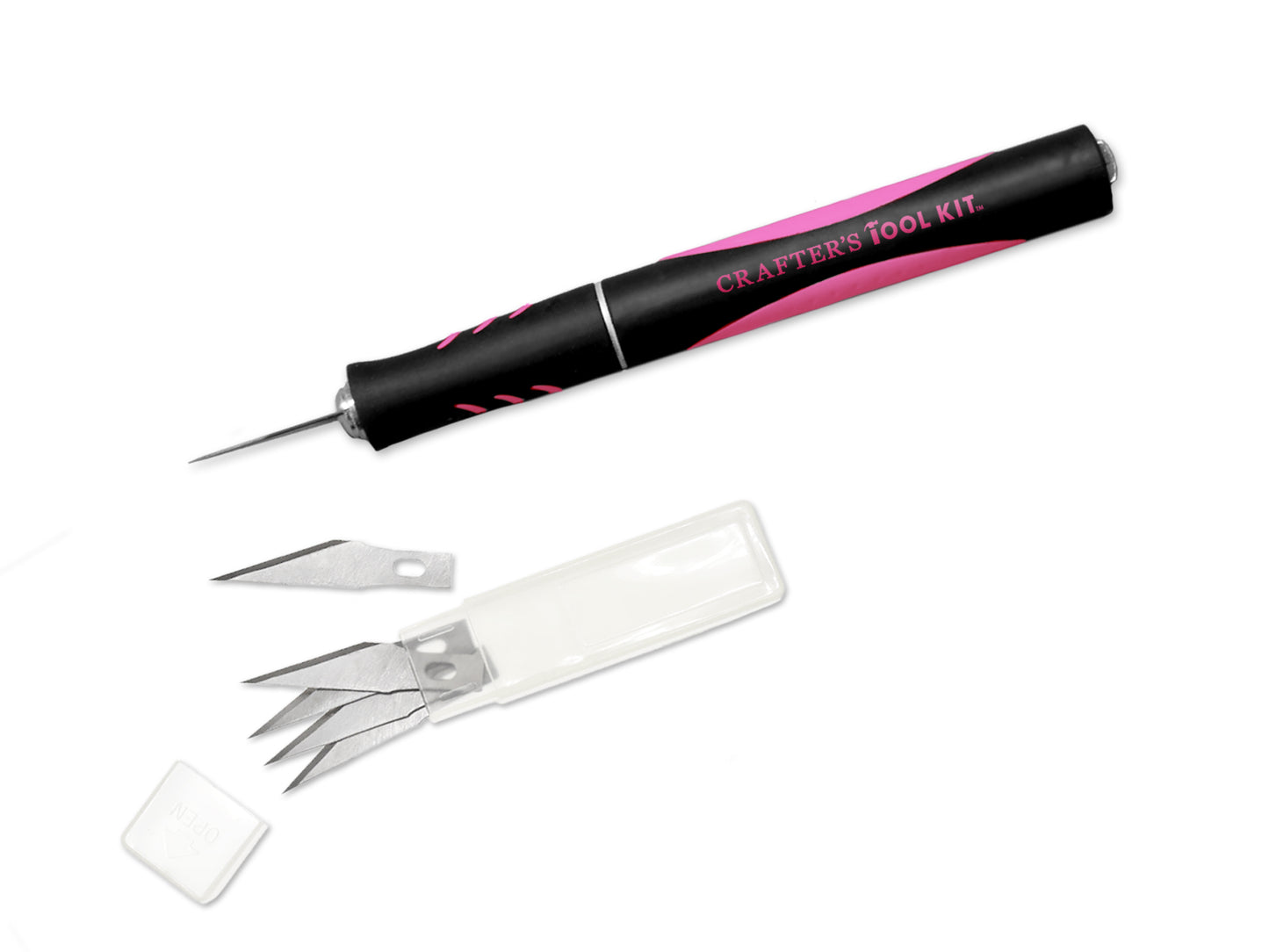 Crafter's Toolkit: Ergonomic Exact-Cut Knife w/6 blades