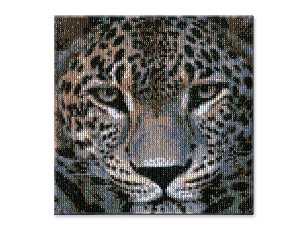 Stretch Artist Diamond Painting Canvas Kit: 11.4"x11.4" Primed Back-Stapld A) Leopard