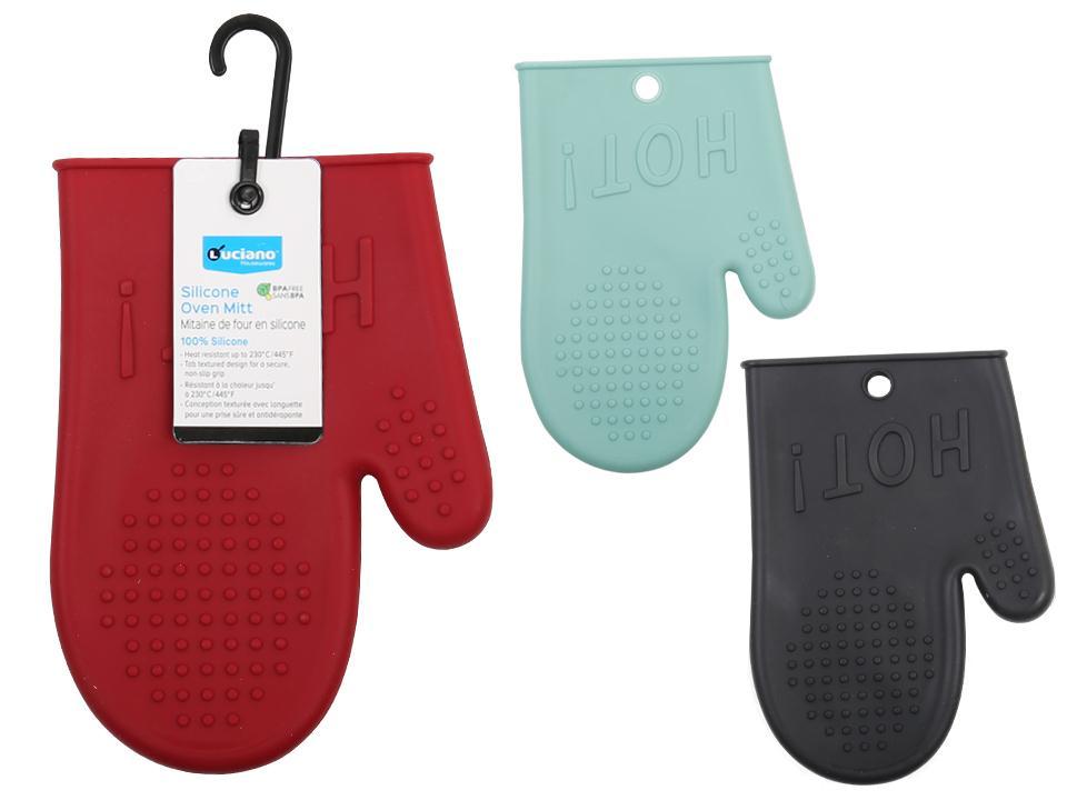 Luciano Silicone Oven Mitt, 14.5x 20.5cm, 3/c, hangtag (CS)