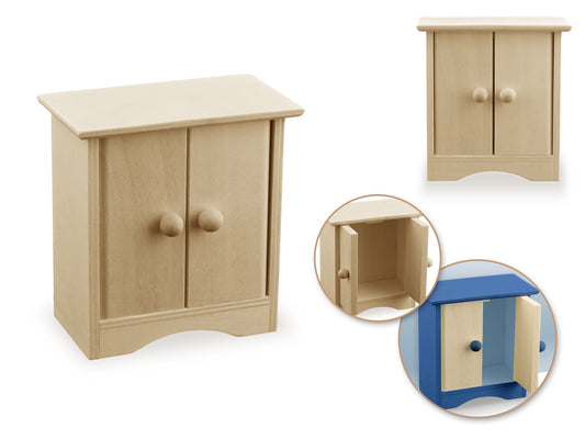 Wood Craft: 3.7"x2.2"x3.9" Mini DIY Cabinet
