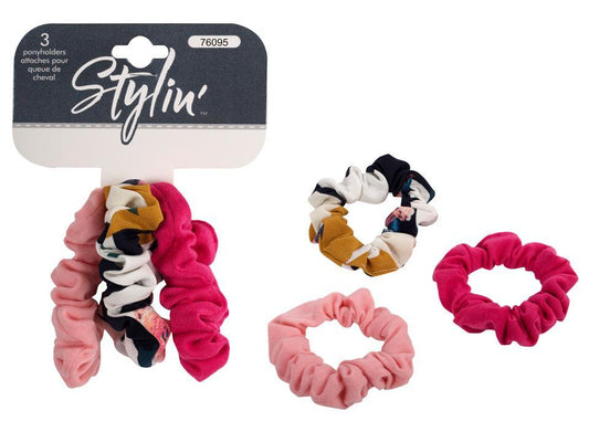 Stylin, 3pc Scrunchie, hc (pinks)