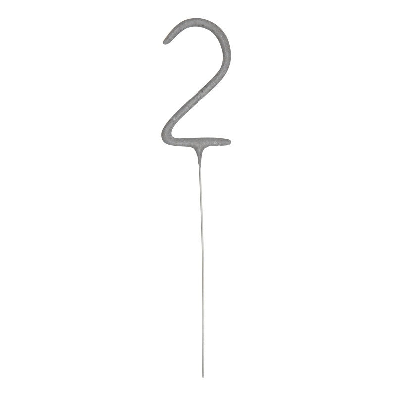 Number 2 Silver Sparkler  7"