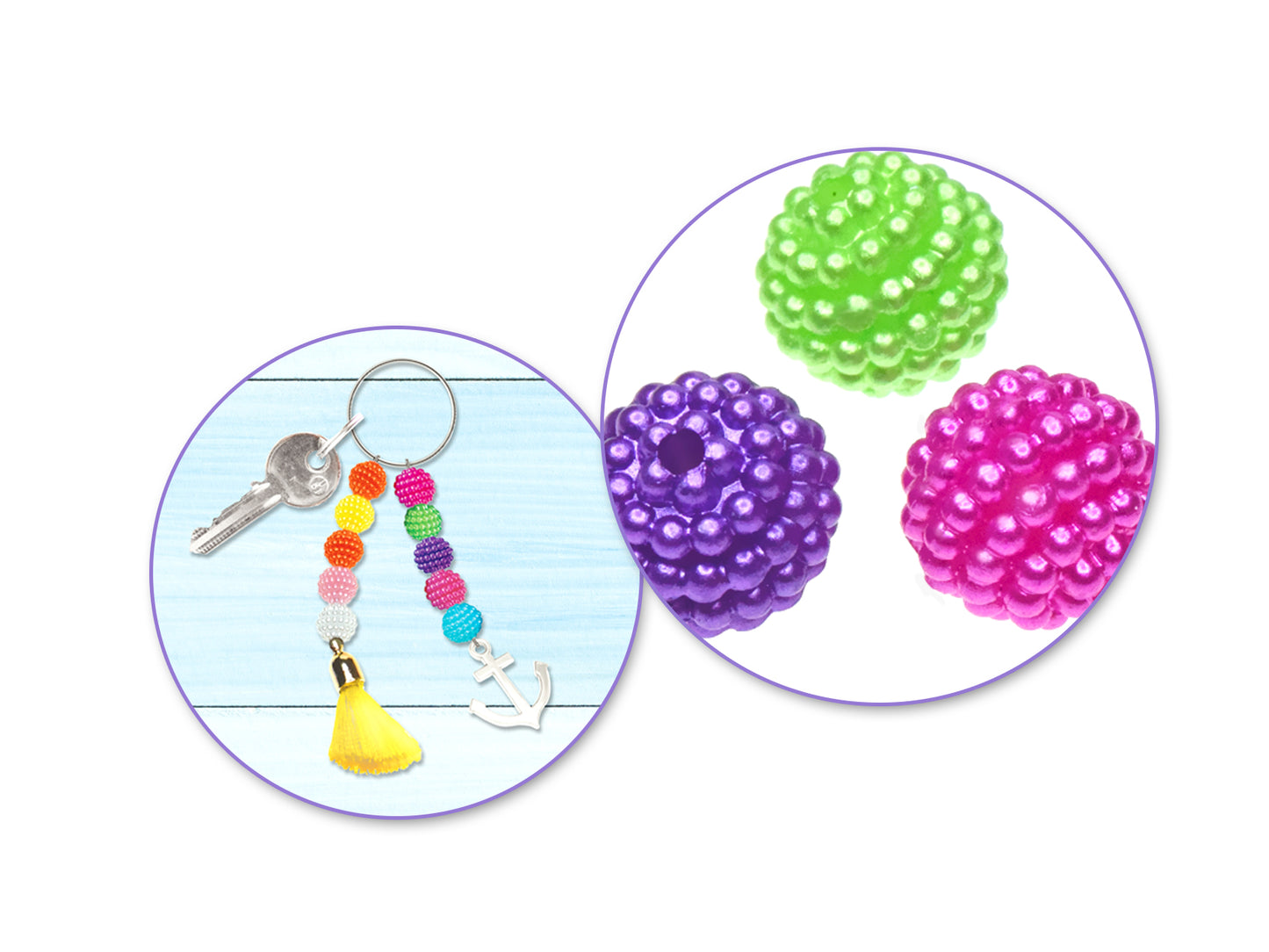 Plastic Beads: 10mm Globe Micro-Bead Multi-Packs 40pc B) Globes Bold
