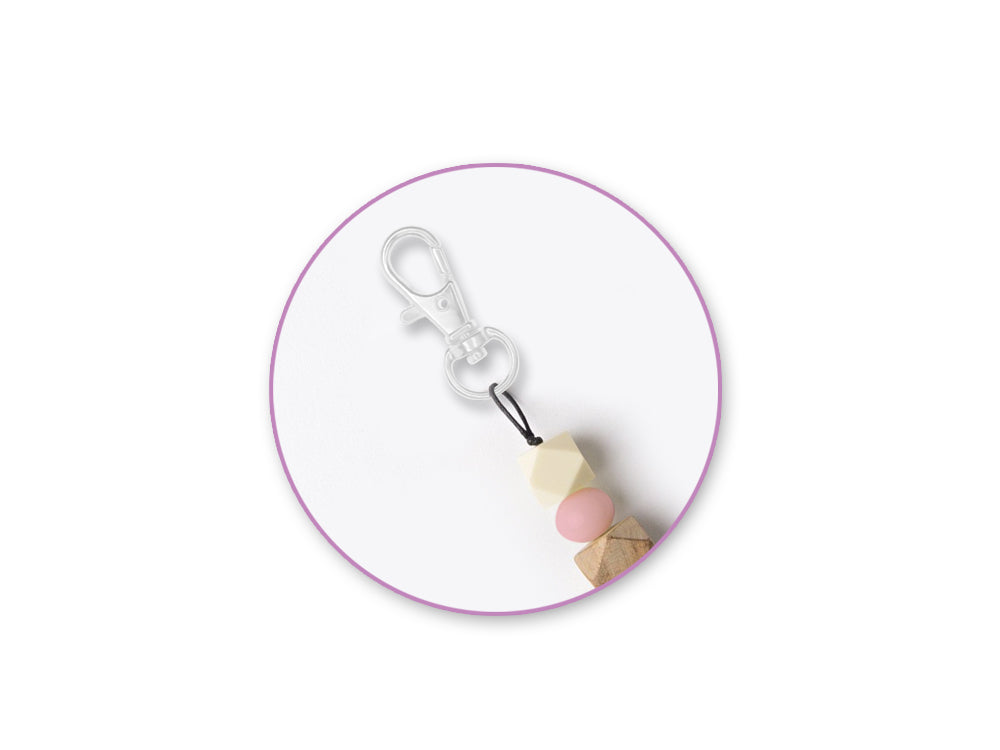 Jewelry Findings: 1.63" Key Ring Clip x4 w/Swivel Ring B) Silver