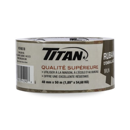 TITAN TAN PACKING TAPE INDIVIDUALLY WRAPPED 48mm x 50m