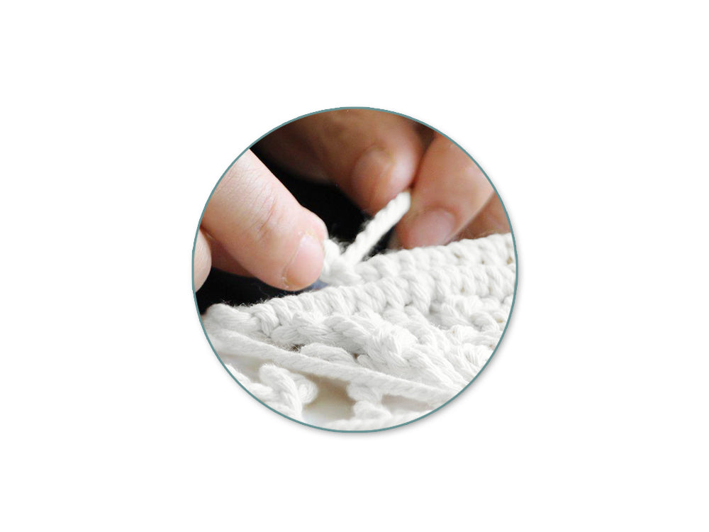 Craft Decor: DIY Macramé Planter Hanger Kit w/Wood Ring A) White