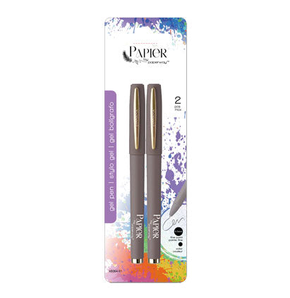 GEL INK PEN-2PK-BLACK INK 2PK-FINE POINT-BLACK INK