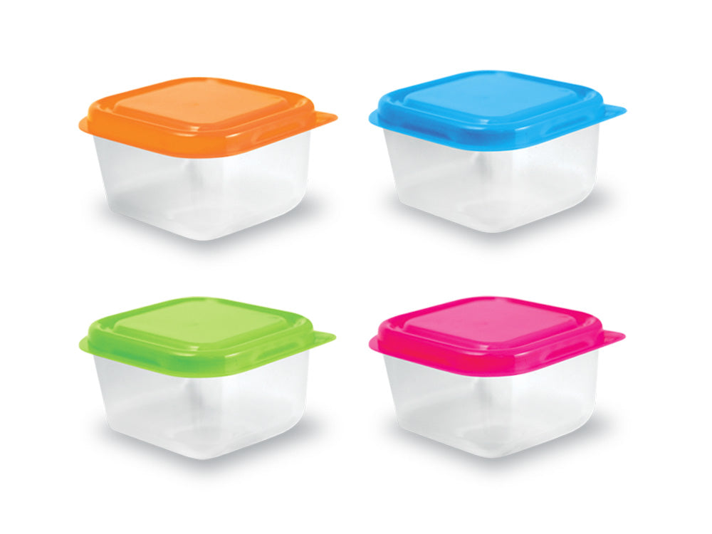 Craft/Bead Storage: 2.5"x1.5" Containers w/Lids 4pk