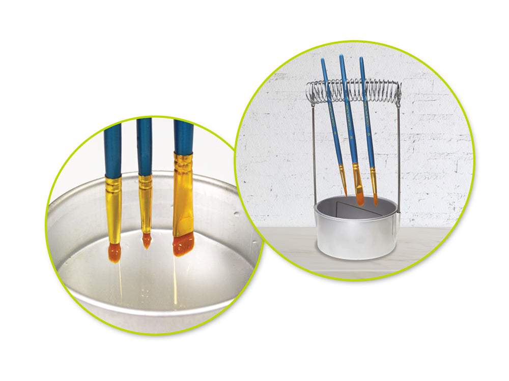 Color Factory Tool: Brush Washer/Drying Rack Aluminum 8.5"x4.1"