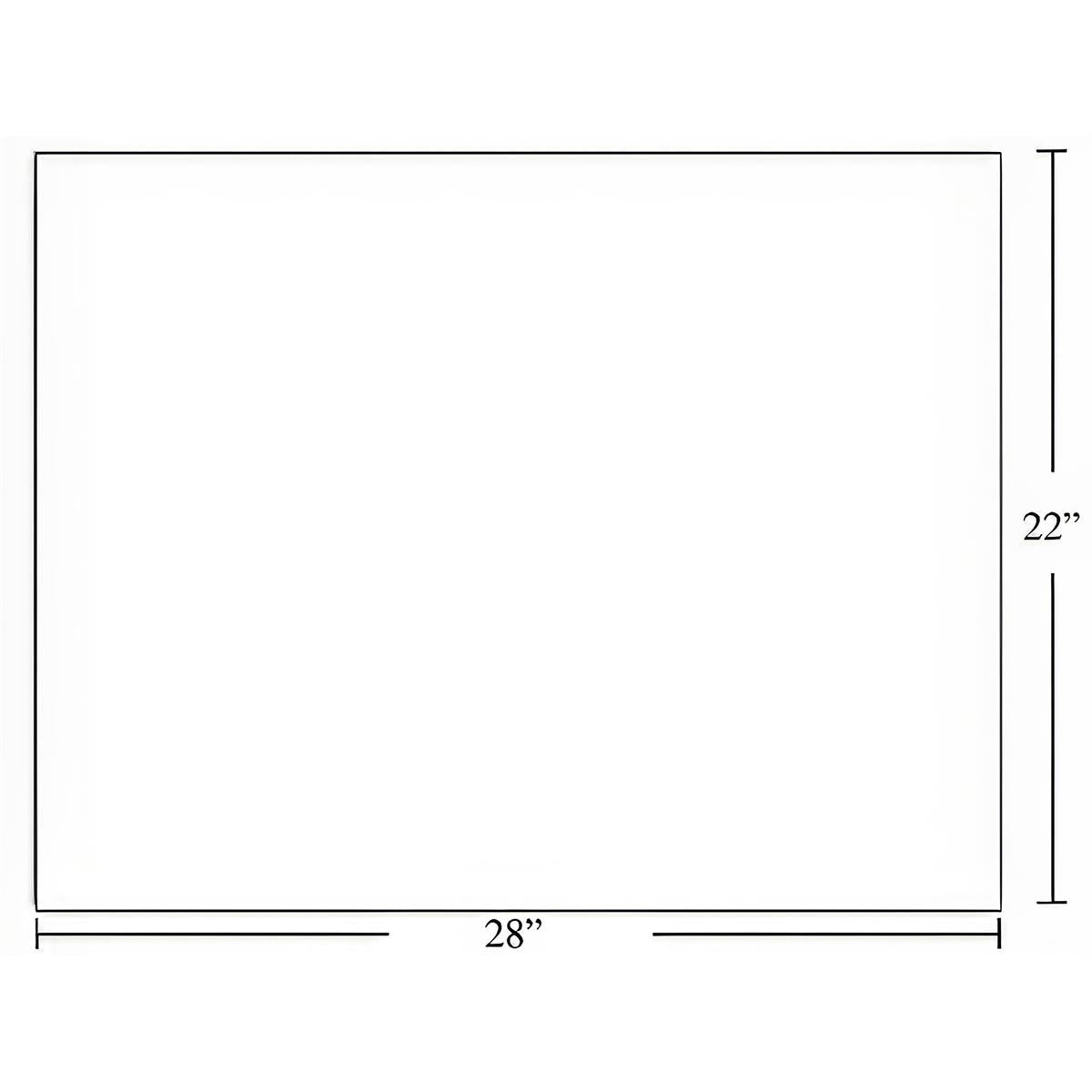 22"x28" Bristol Board, White