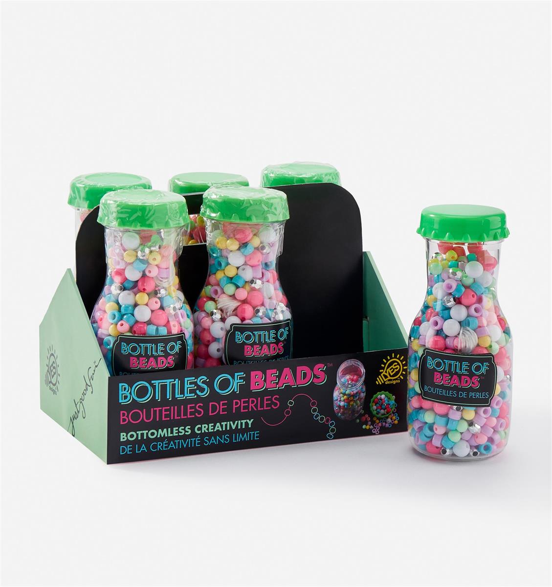 PS/PET DIY Colorful Beads, 6pcs/dsp, 1.8"x1.8"x4.5"