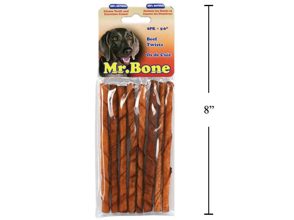 Mr. Bone 8pk. Twist Beef  (M01540)
