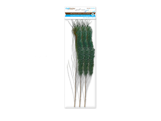 Feather Craft: 12"-14" Metallic Luster 3/pk