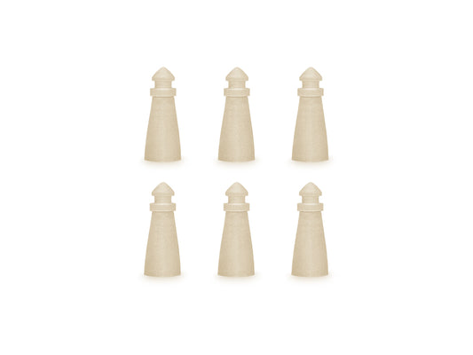 Wood Craft: 1.4"x0.6" Lighthouse 6pc
