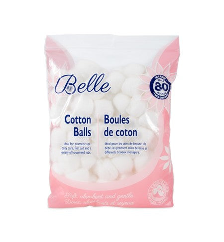 BELLE COTTON BALLS 80/PK