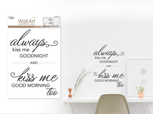 Craft Decor: 11.8"x15.75" 'Words To Live By..' Wall Art G) Always Kiss Me..