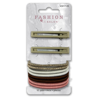 CLIPS AND ELASTICS SET- 10 PCS 7*14cm
