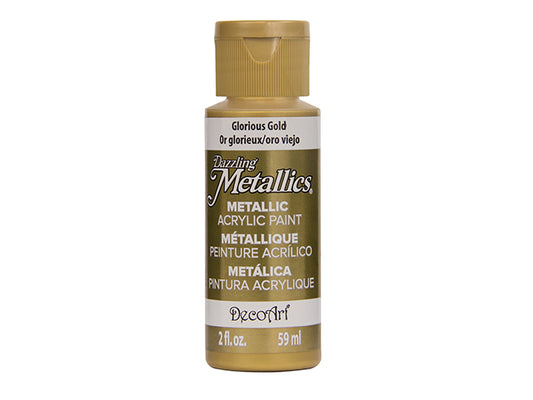 Dazzling Metallics Paint: 2oz All-Purpose Shimmering Luster DA070-336 DA071 Glorious Gold