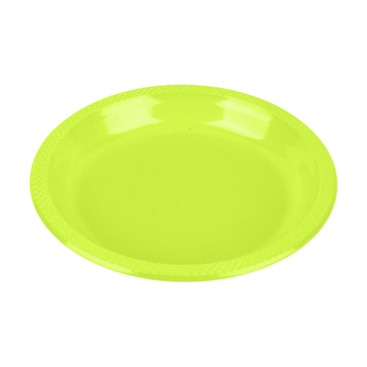 Luciano 12PK 9" PP Dinner Plate, 2asst, Blue/Green, Color Label, 12PK/PDQ