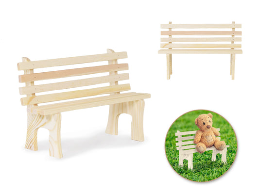 Wood Craft: 5.2x13x8.7cm DIY Mini Park Bench