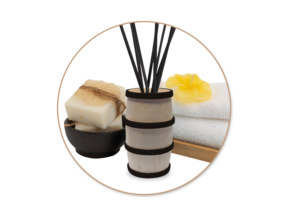 Craftwood: 2.8"x2" Mini Barrel 1pc Natural Routered Bands x4