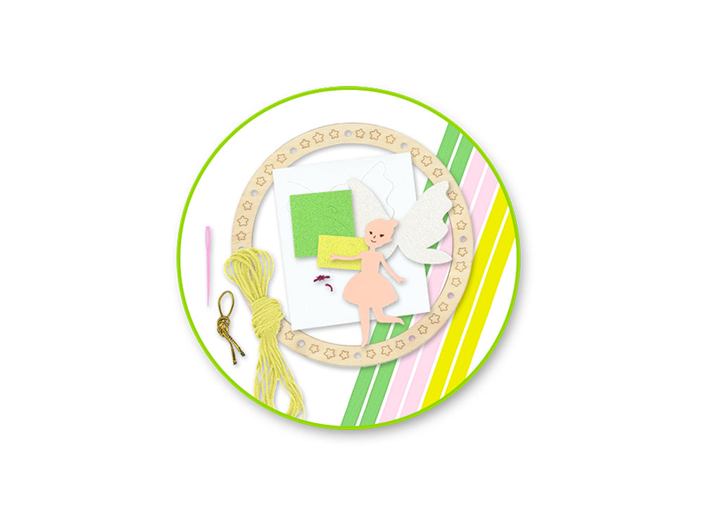 Krafty Kids Kit: DIY Wooden Dream Catcher Kit W/Ribbon Tails B) Fairy