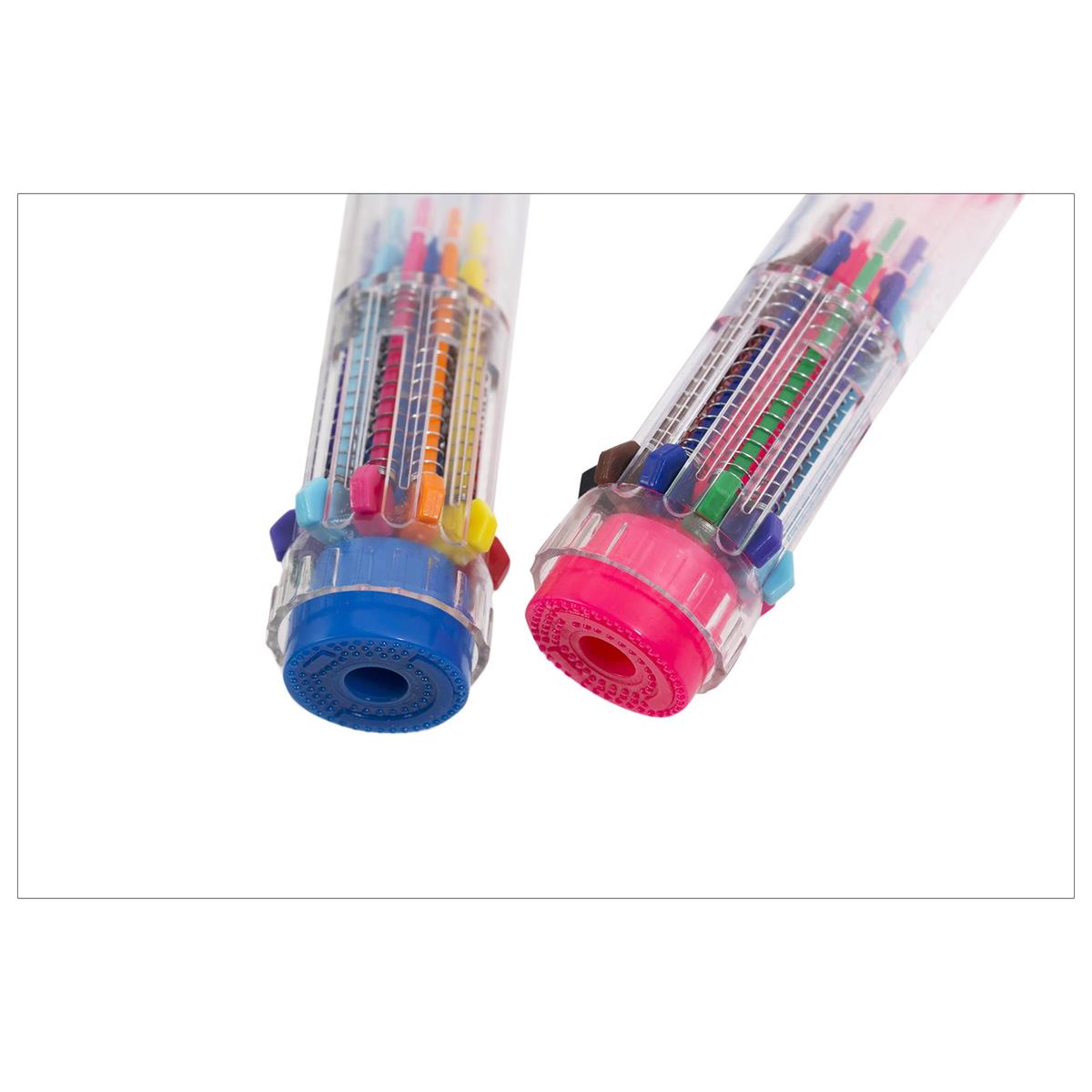 O.WKs. 10-Colour Ball Pen, 4 Colours, b/c