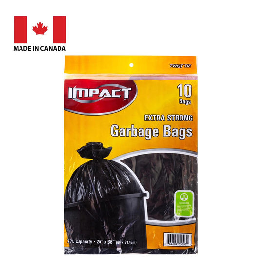 Outdoor Garbage Bags: 10/PK - 26x36", Black