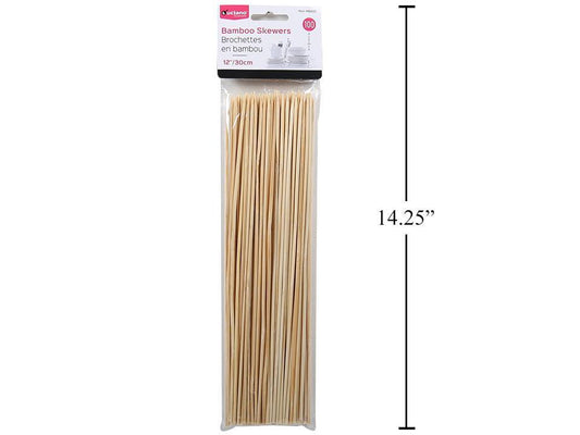 Luciano  100-pc 12" Bamboo Skewers, vbh (CS)