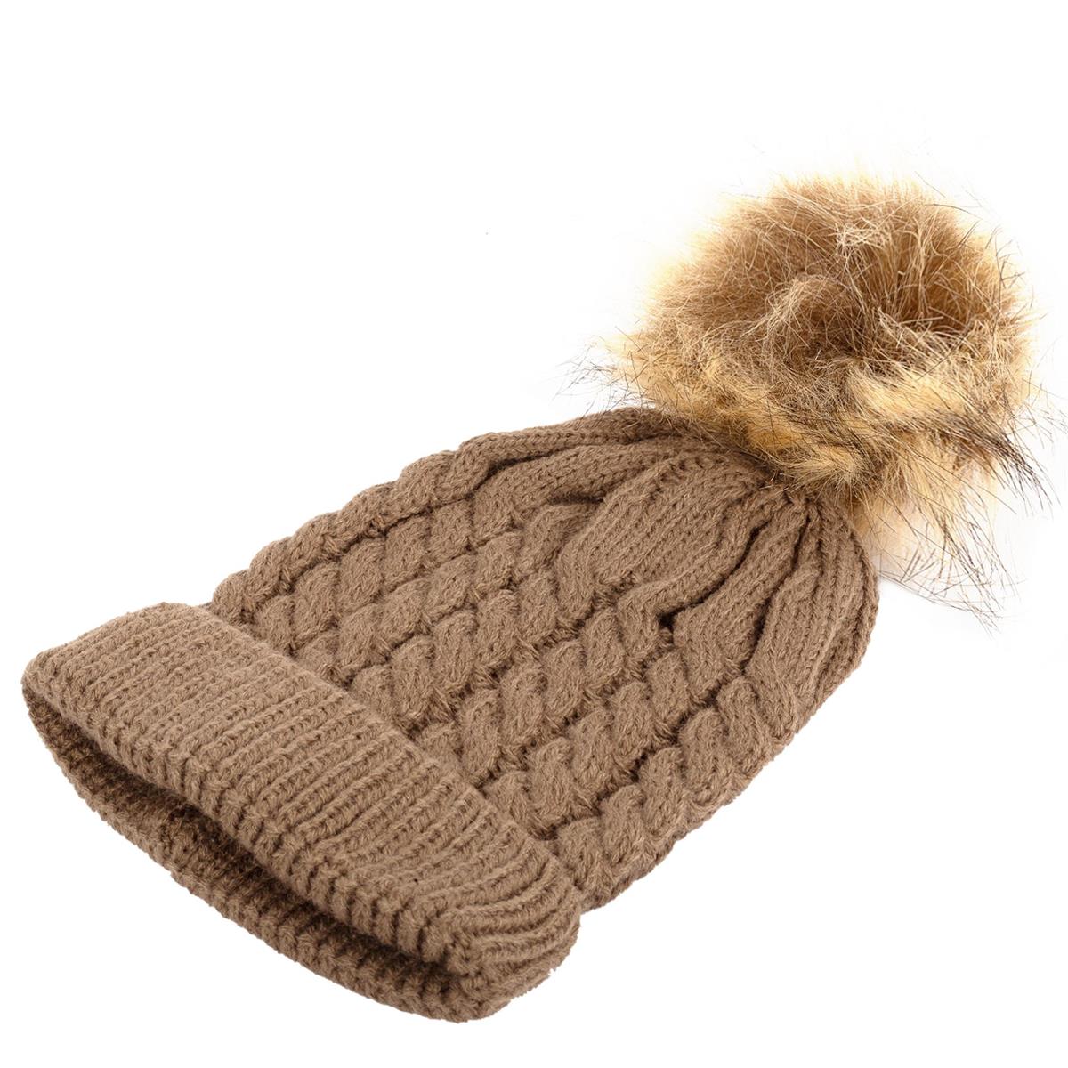 Nordic T. Infant Knitted Tuque w/ Cuff & Pom Pom, 3/c, One Size, cht