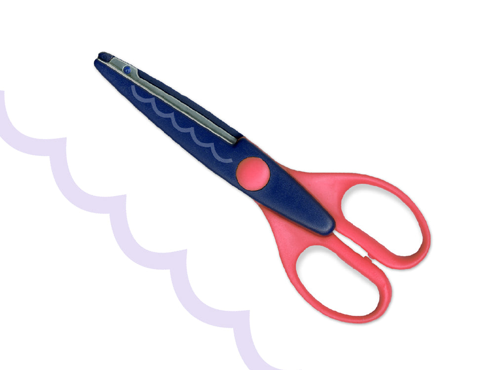 Paper Craft Essential: 6.5" Designer Cropping Scissors Metal Blade D) Scallop