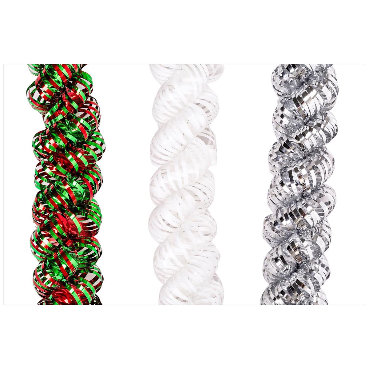 Deco N. 10ft Tinsel Garland, 3/c, wrapper