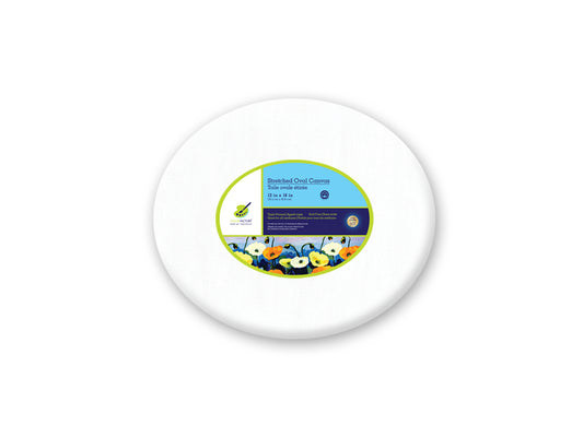 Stretch Artist Canvas: Oval 12"x16" Triple-Primed Back-Stapled
