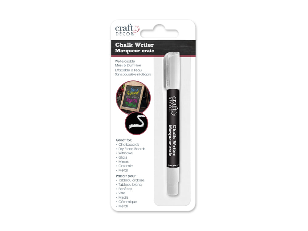 Craft Decor: Chalk Writer Blister-Carded E) White