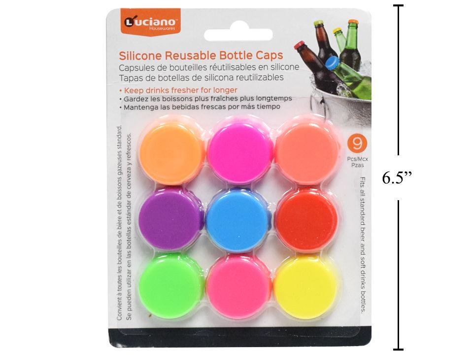 Luciano 9-pc Reusable Bottle Caps, b/c