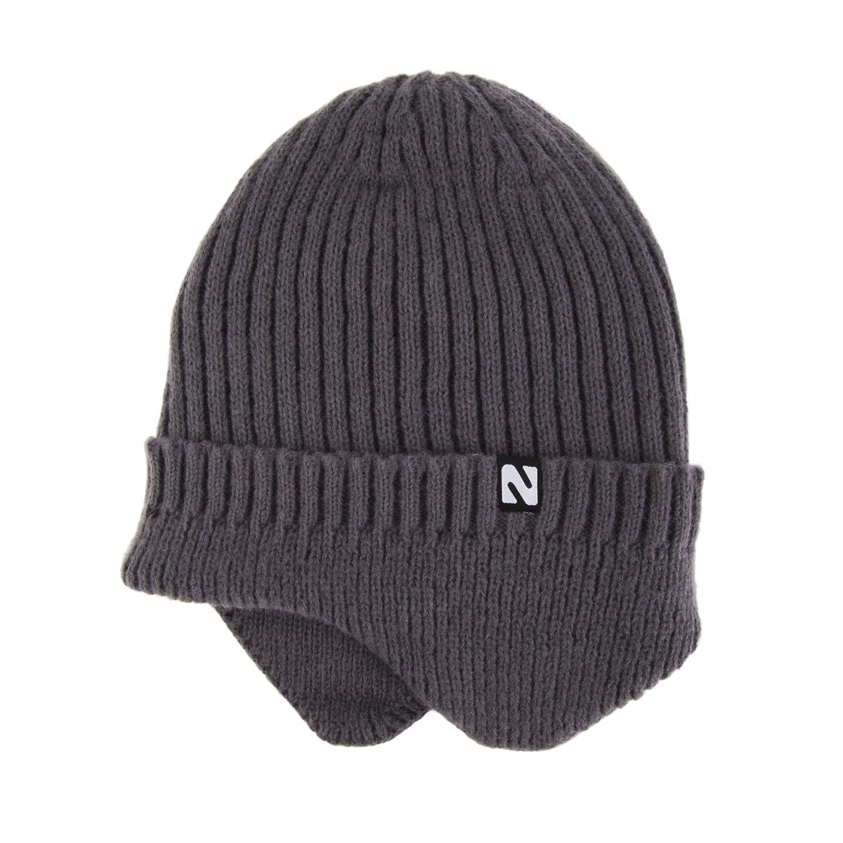 Nordic T. Ribbed Beanie w Ear Cover Mens, 2 asst, brushed lining, ht