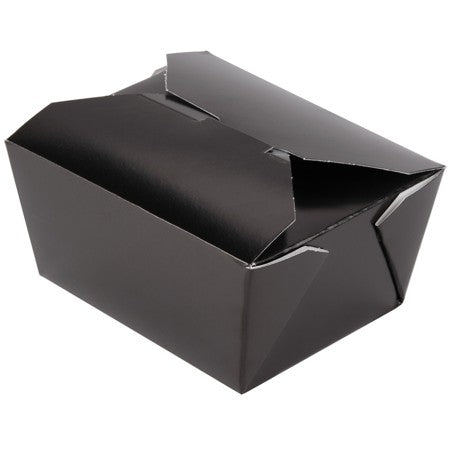 C.E. ELITE BLACK TAKEOUT PE BOX #8 (15.2 X 11.8 X 6.2CM) 200/CS