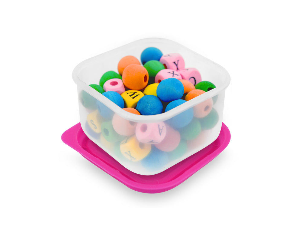 Craft/Bead Storage: 2.5"x1.5" Containers w/Lids 4pk
