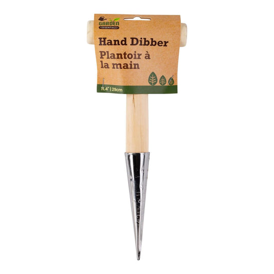 Garden E. 11.4" Garden Hand Dibber w/ Wood Handle,