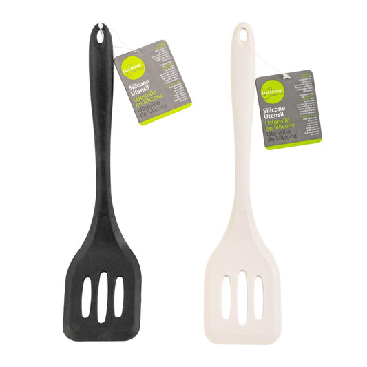 L.Gourmet, 11.5"L Silicone Slotted Turner, 3 col., tag (HZ)