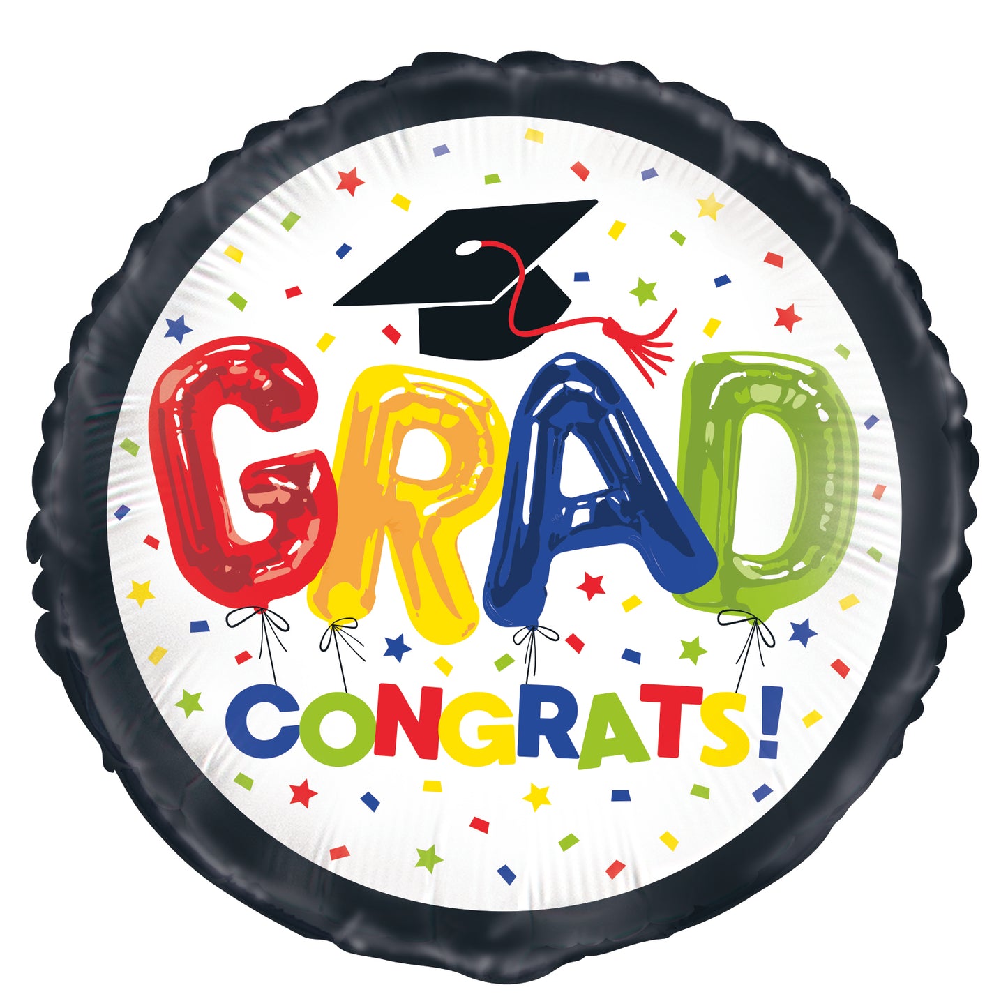 Helium filled - Letter Balloon Grad Round Foil Balloon 18"