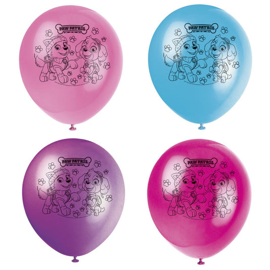 Paw Patrol Girl 12" Latex Balloons  8ct