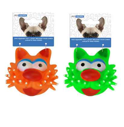 DOG BALL SQUEAKY TOY-2 ASST. 9.2*8.5*8.5cm